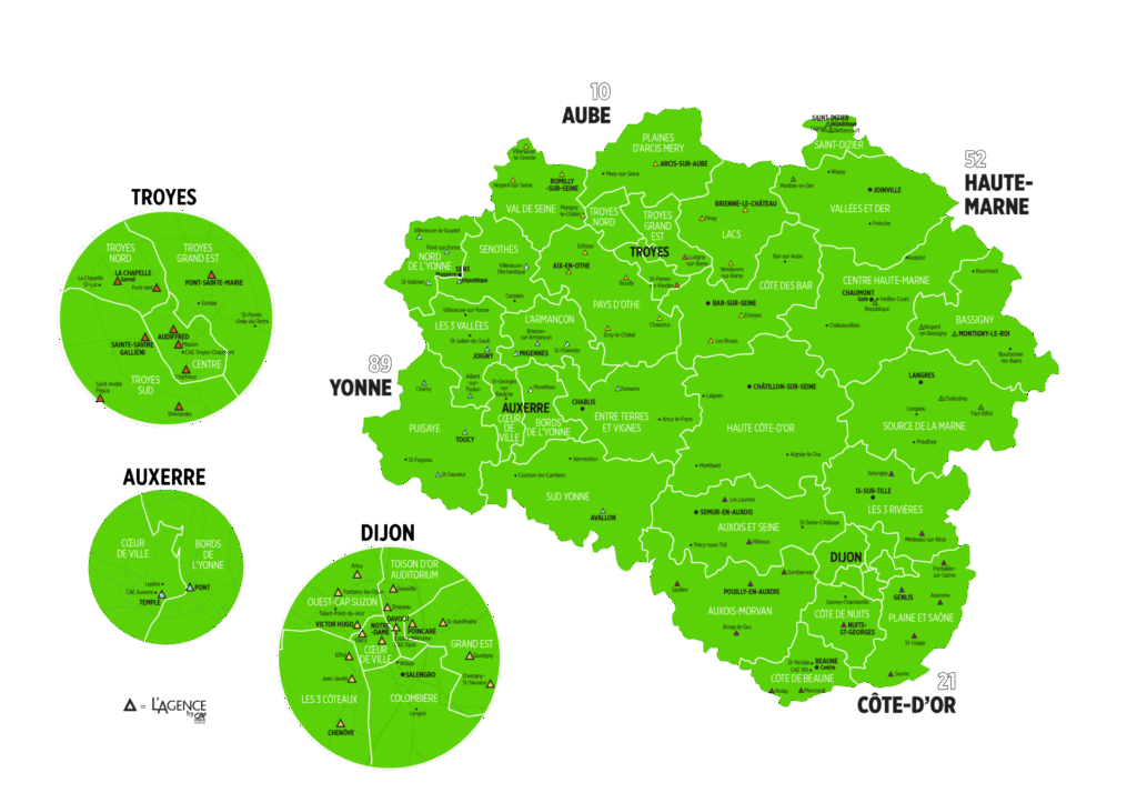 carte des territoires credit agricole de champagne bourgogne